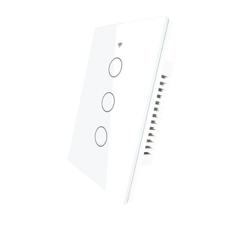 Moes WiFi+RF433 Smart Touch Wall Light Switch 1/2/3 Gang, White/Black/Gold, Smart Life/Tuya App, Alexa and Google Home Voice Control